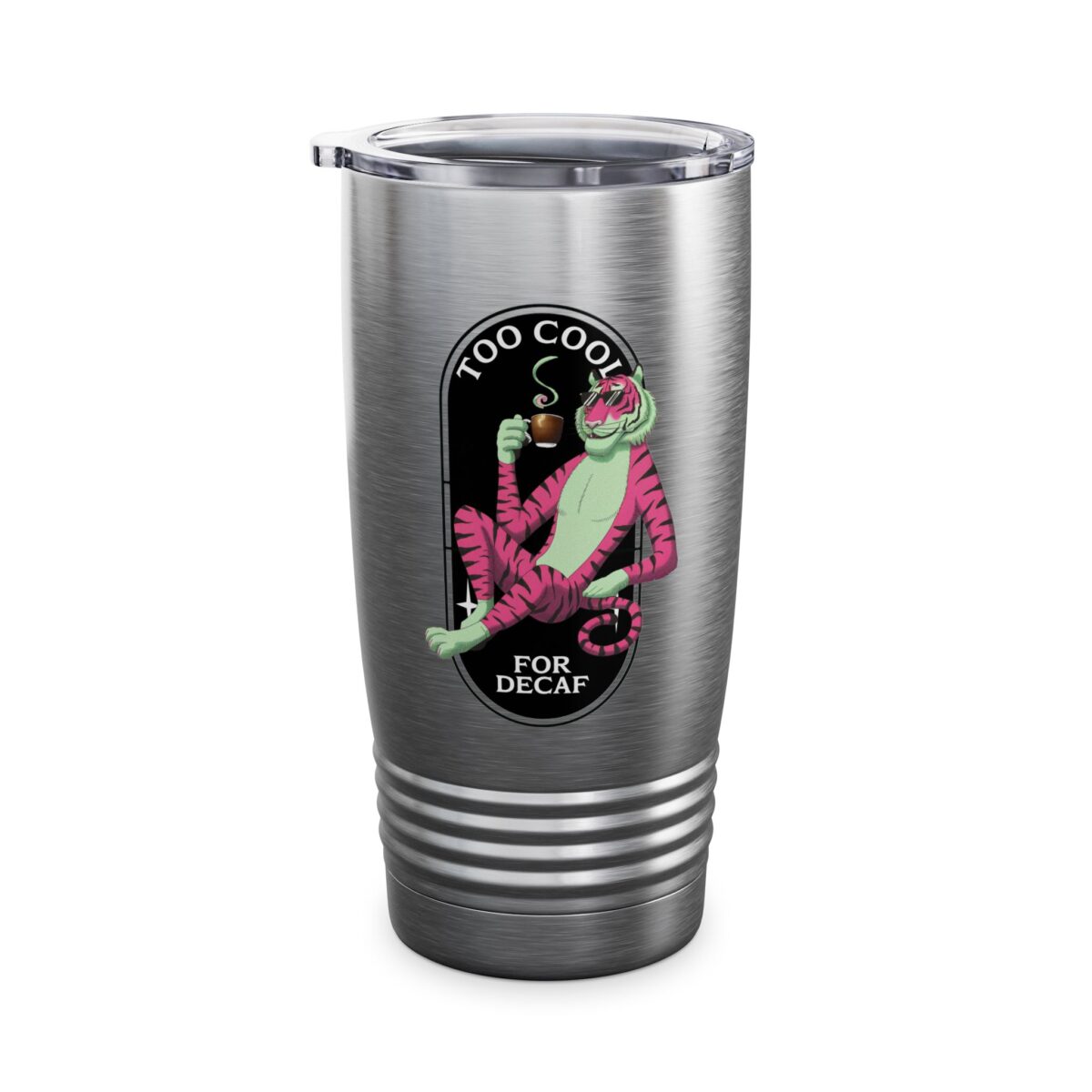 Too cool for decaf Ringneck Tumbler, 20oz - Image 6