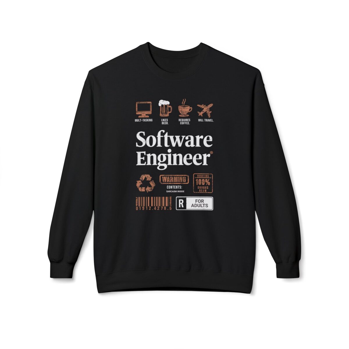 Software Engineer Unisex Midweight Softstyle Fleece Crewneck Sweatshirt - Image 9