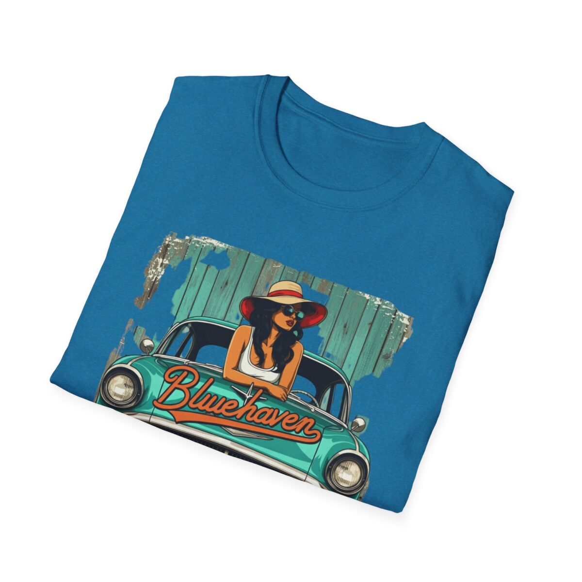 Blue haven Unisex Softstyle T-Shirt - Image 28