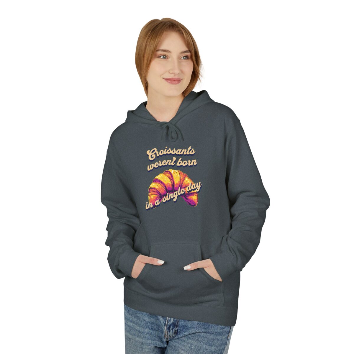 Croissants weren't born in a single day Unisex Midweight Softstyle Fleece Hoodie - Image 23