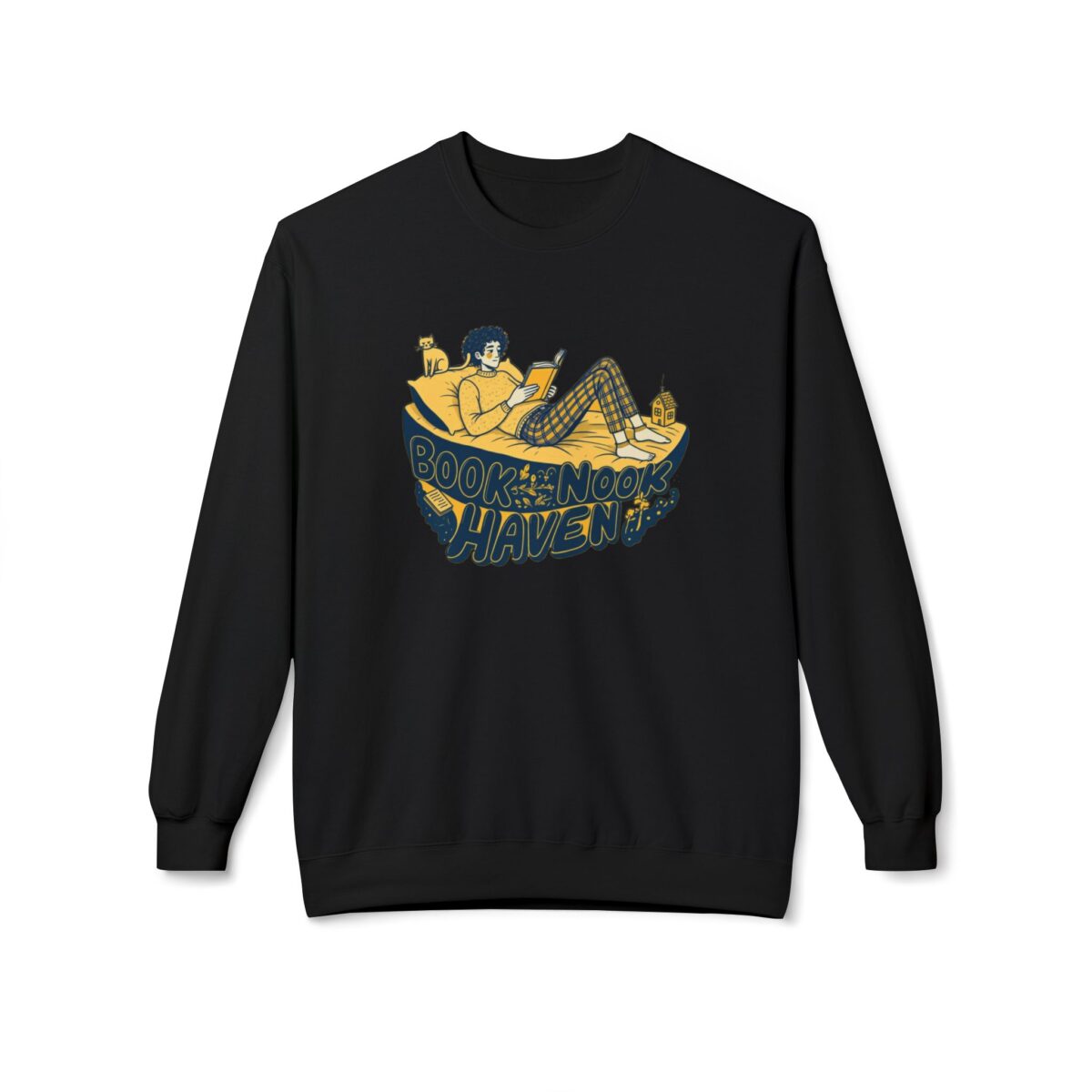 Book Nook Haven Unisex Midweight Softstyle Fleece Crewneck Sweatshirt - Image 13