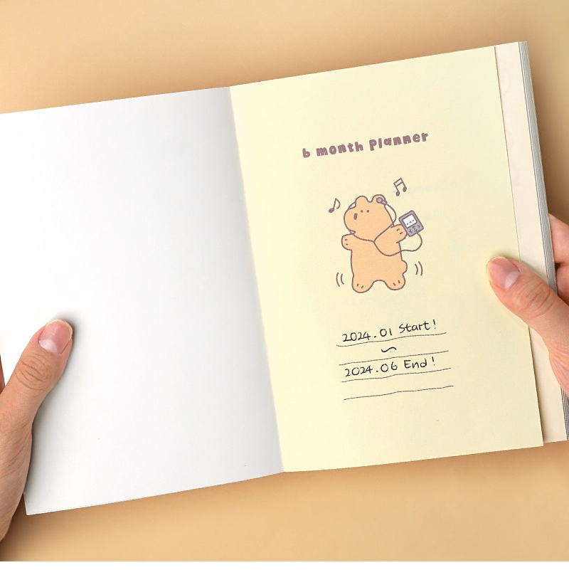 Alternative view of B6 Story Town Afternoon 6 Month Undated Planner