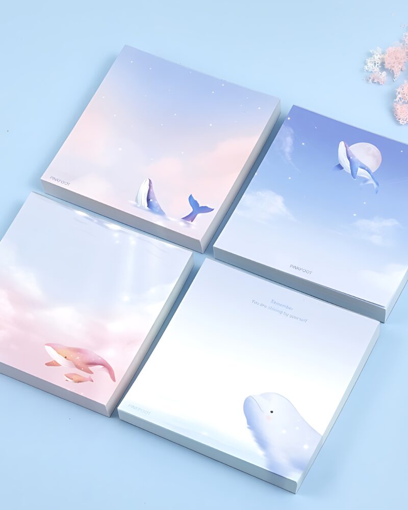PINKFOOT Whale Memo Pad 4 Type Set - Memo Pads & Sticky Notes
