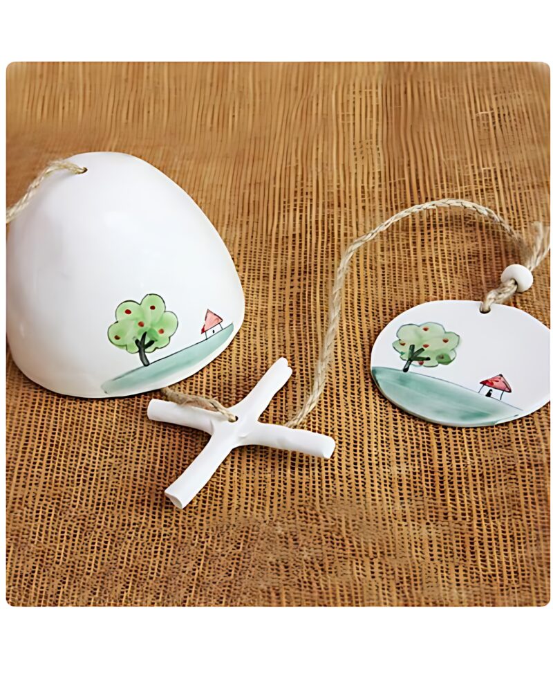 Ceramic Calling Wind Chime Traditional Interior Decoration - Home & Living