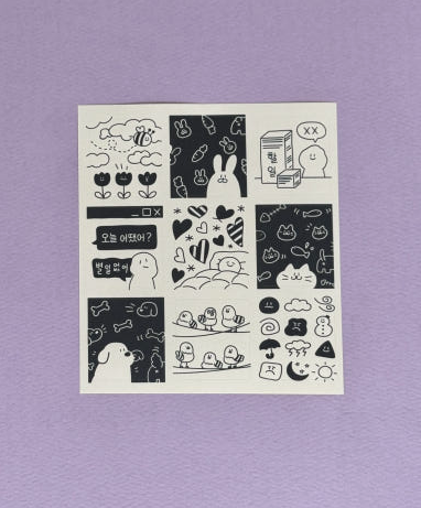 Nothing Special (별 일 없어) Paper Type Sticker 2sheets - Office Supplies - View 1