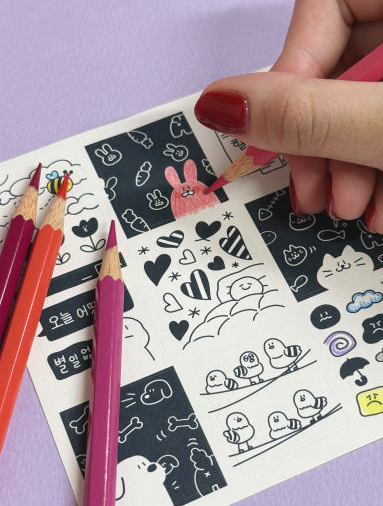 Nothing Special (별 일 없어) Paper Type Sticker 2sheets - Office Supplies