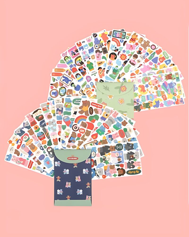 DAILYLIKE My Buddy & Jelly Bear Sticker Set 24 (Mojoji)