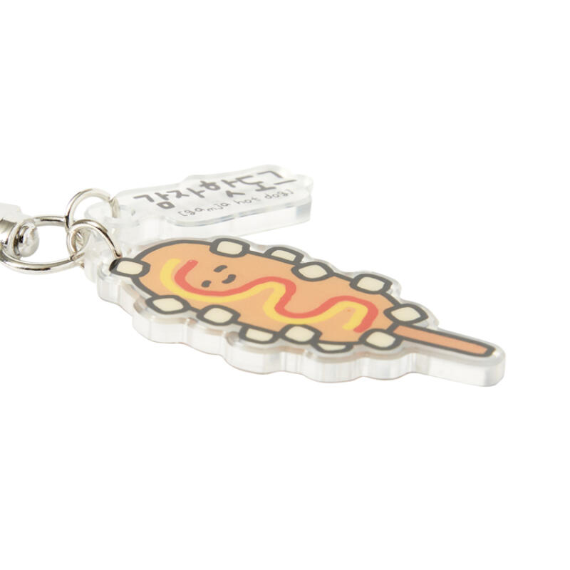 Alternative view of Korean Potato Hot Dog Acrylic Keyring