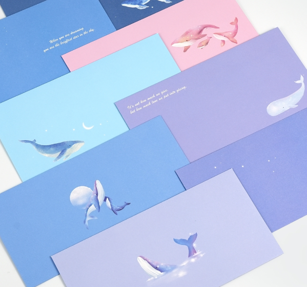 PINKFOOT Whale Horizontal Envelope Set - Cards - View 1