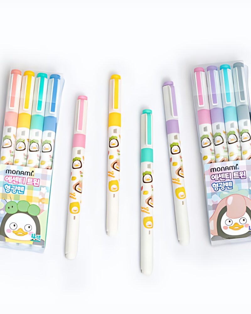 monami Pengsoo Twin Highlighter 4-Color Set - Office Supplies