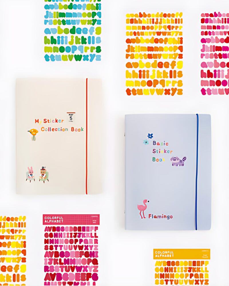 BOOKFRIENDS 20-Hole Basic Sticker Book & Alphabet Sticker Set - Binders