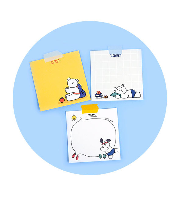 PINKFOOT Ccomang Friends Memo Pad 4-Type Set - Memo Pads & Sticky Notes - View 1