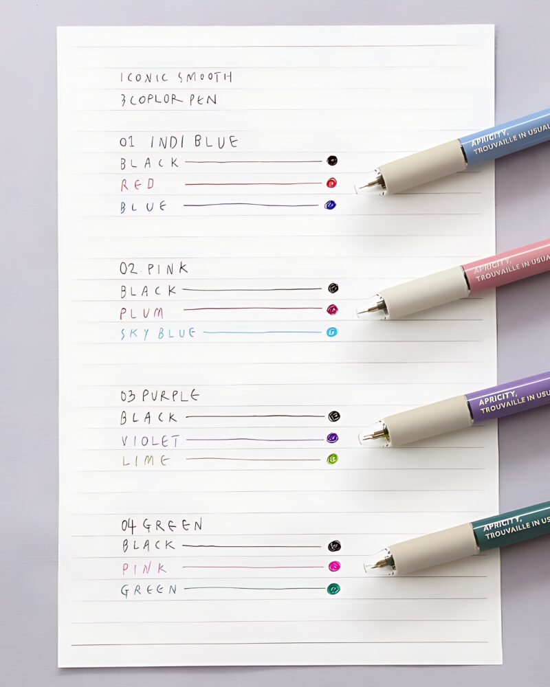 Alternative view of ICONIC Smoothing 3-Color Ballpoint Pen 0.38