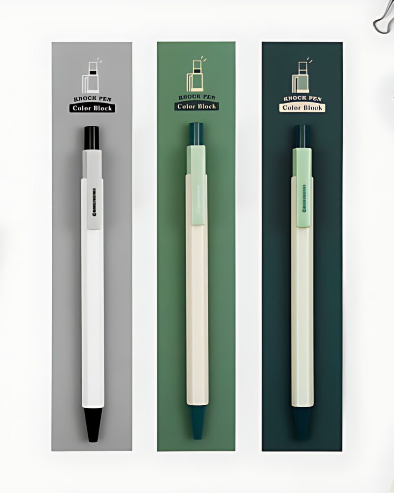 BOOKFRIENDS Colorblock Hexagon Knock Pen - Office Supplies