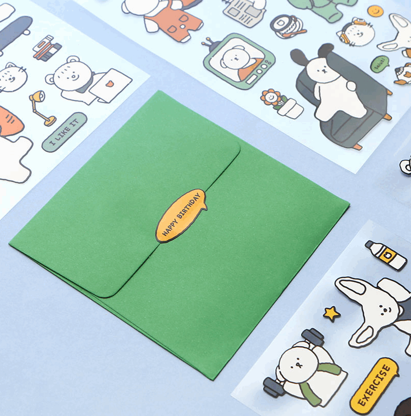 Alternative view of PINKFOOT Ccomang Stickers 4-Type Set