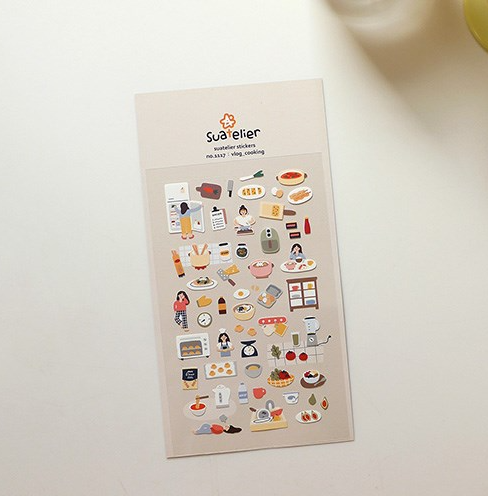 SUATELIER 1117 Vlog Cooking Sticker - Office Supplies