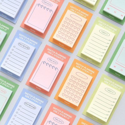 Sketch Planning Ver.2 Sticky Memo Pads Set - Memo Pads & Sticky Notes