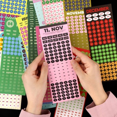 24 Sheet Monthly & Weekly Date Sticker Pack