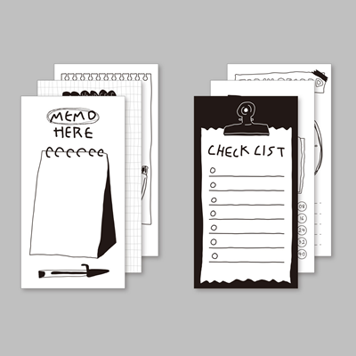 Triple Memo Pad – Little Doodle Set - Memo Pads & Sticky Notes