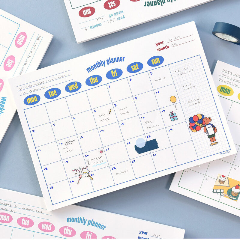 "meta_description": "Get organized with the MONOLIKE Retro Planner. Stylish A4 pad for effective planning.",