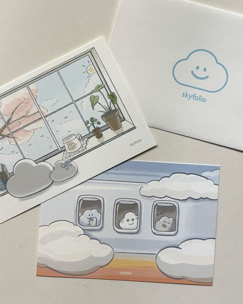 Alternative view of SKYFOLIO Illustrated Postcard (+Envelope Set)