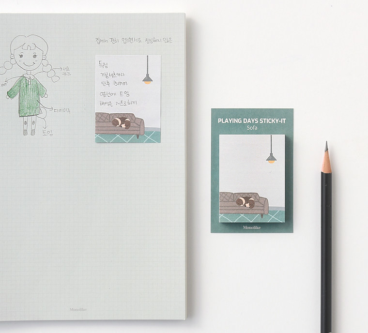 Alternative view of MONOLIKE Playing Days Sticky Notes