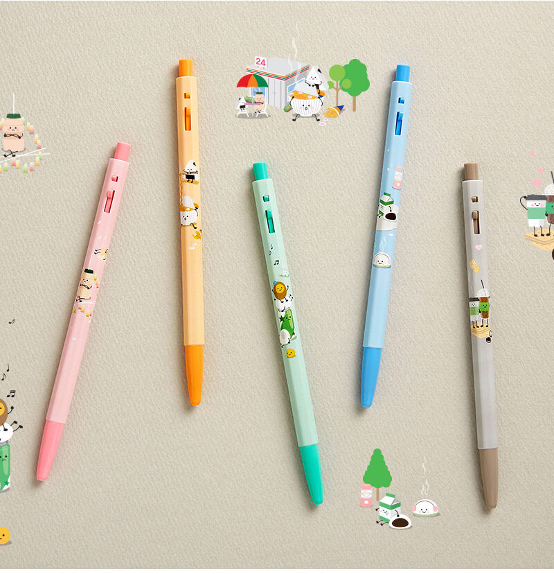 monami 153 Yummy Oil-Based Ballpoint Pen 0.5mm – 5-Pack Set - Office Supplies