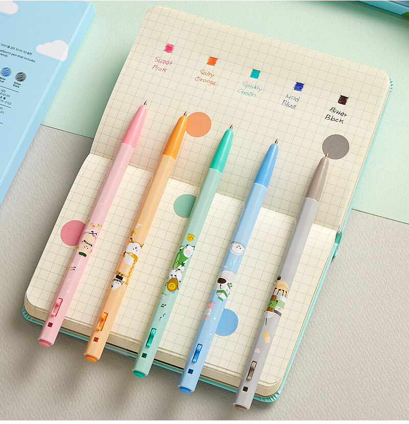 monami 153 Yummy Oil-Based Ballpoint Pen 0.5mm – 5-Pack Set - Office Supplies - View 1