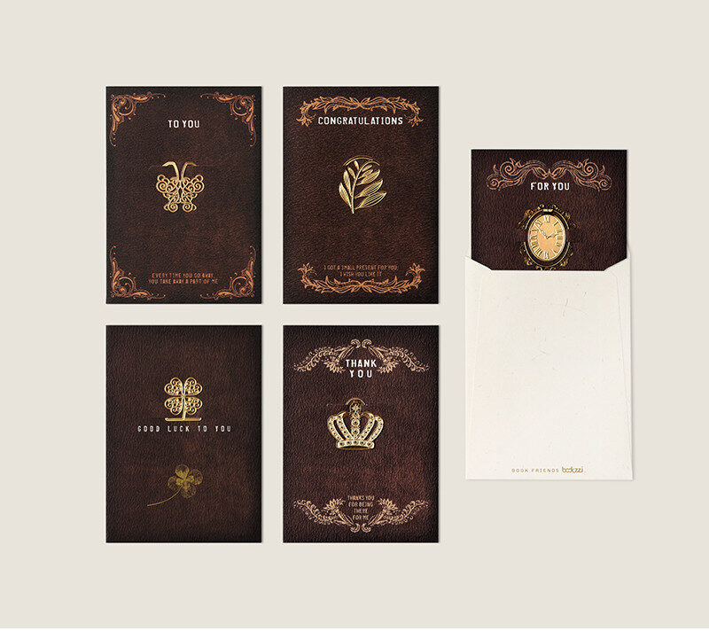 BOOKFRIENDS Bookmark Card (Mini) Antique Set - Bookmarks