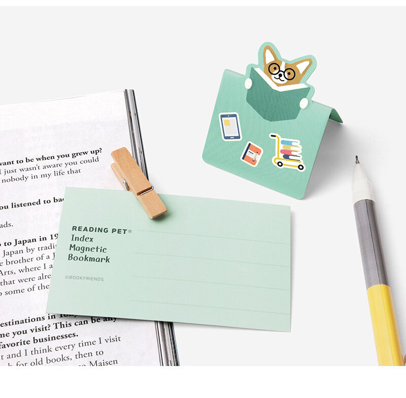 BOOKFRIENDS Reading Pet Index Magnetic Bookmark (with Card) Set - Bookmarks - View 1