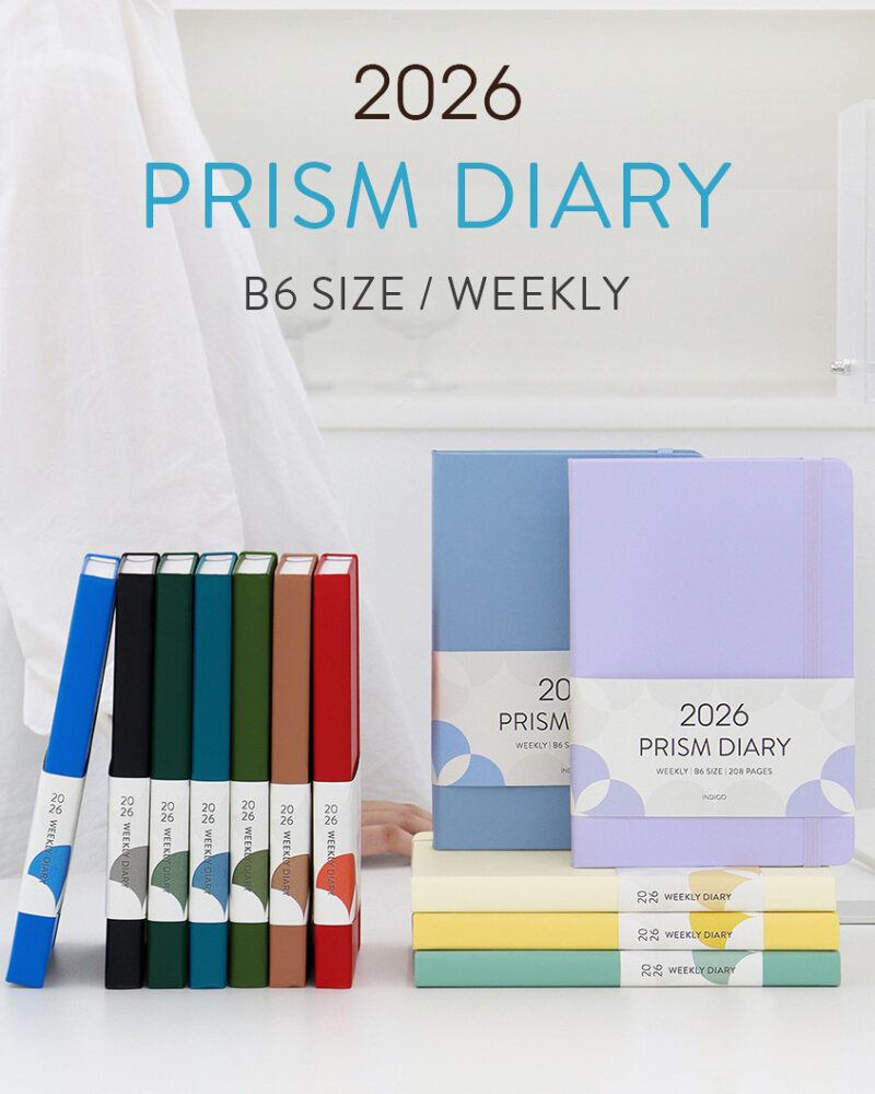 INDIGO 2026 Prism B6 Weekly Diary (Dated, 32-Page Weekly Layout) - Office Supplies