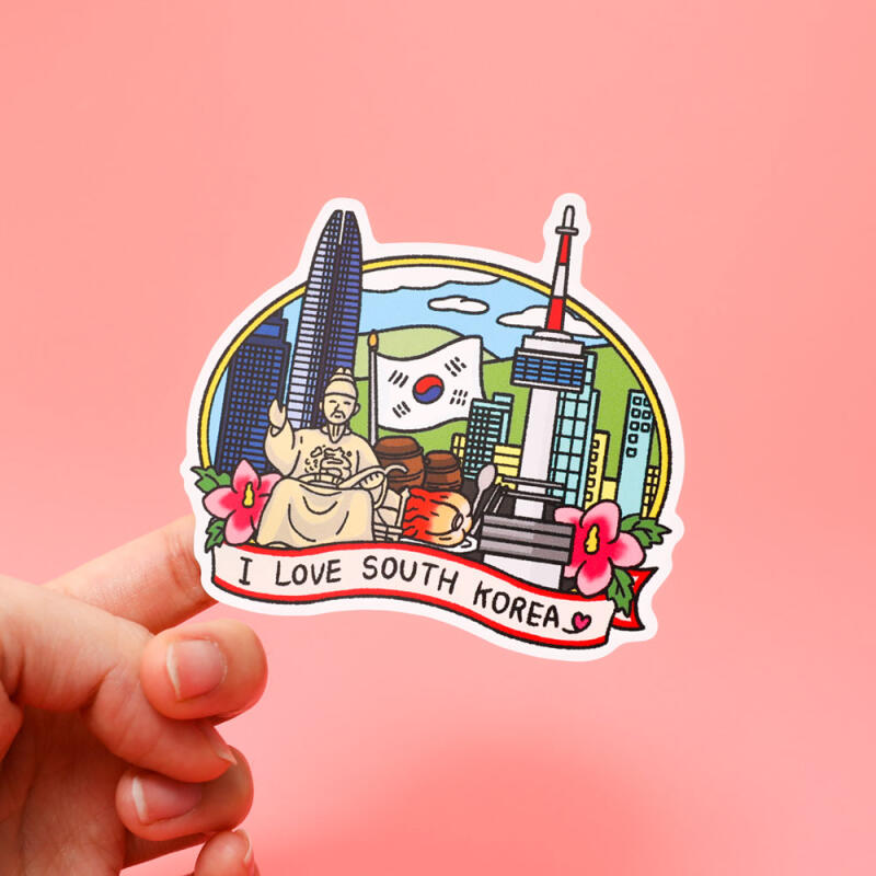 Korea Travel Souvenir Scrap Sticker Pack (8 Designs) - Office Supplies - View 1