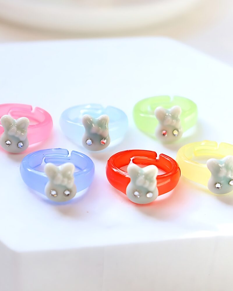 Children's Paorcelain Celadon Rabbit Ring (Adjustable Thickness) - Random Delivery - Fashion Accessories - View 1