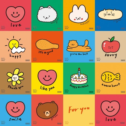 DALPAPER Illustration Circular Stickers Set - Office Supplies - View 1