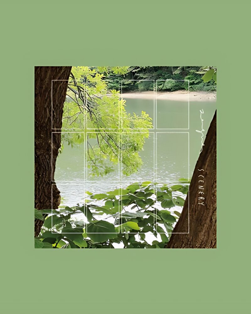 ZAGNE Quiet Lake Sticker - Office Supplies