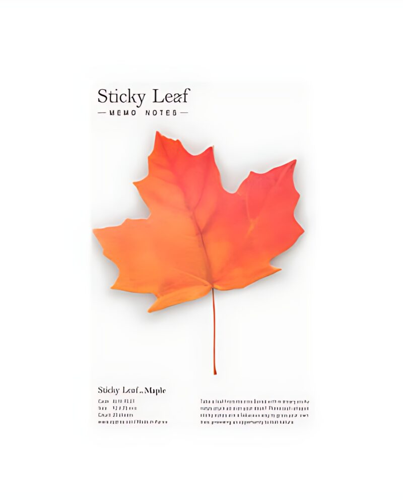 Appree Sticky Leaf Maple Sticky Notes - Red M/L - Memo Pads & Sticky Notes - View 1