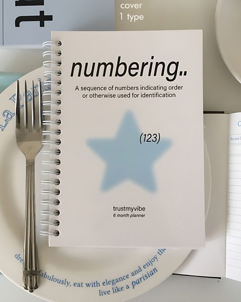 TRUST MY VIBE Numbering 6 Month Planner (Spring) - Office Supplies