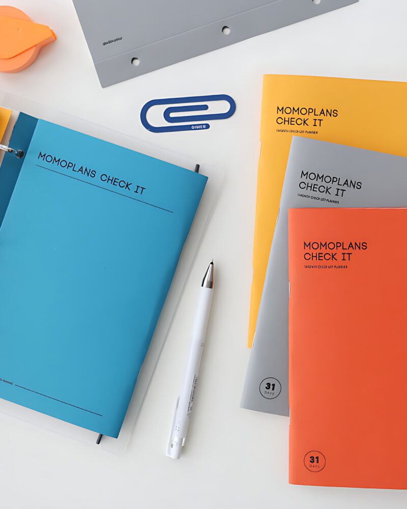 momopop Monthly Check It Binder Planner - Office Supplies