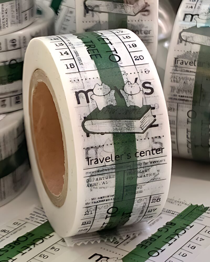 MEWMEWBEAM Traveler's Center Masking Tape - Green - Washi Tape - View 1