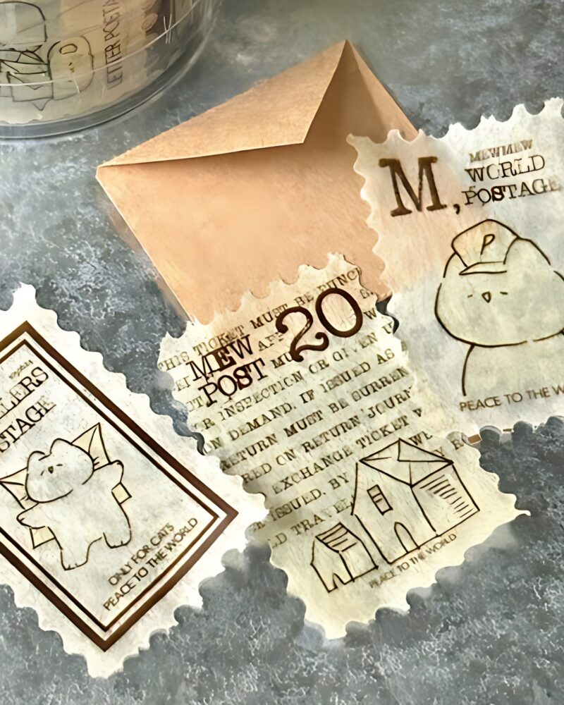 MEWMEWBEAM Stamp Masking Tape - Autumn Letter - Washi Tape