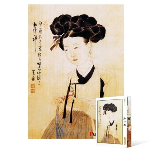 500-Piece Jigsaw Puzzle – Portrait of a Beauty (미인도) - Jigsaw Puzzle - View 1