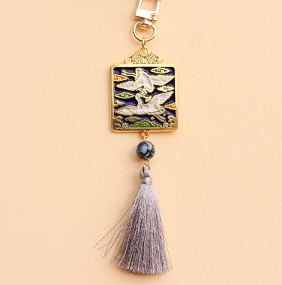 Korean Traditional Crane Norigae Keyring - K-Souvenir
