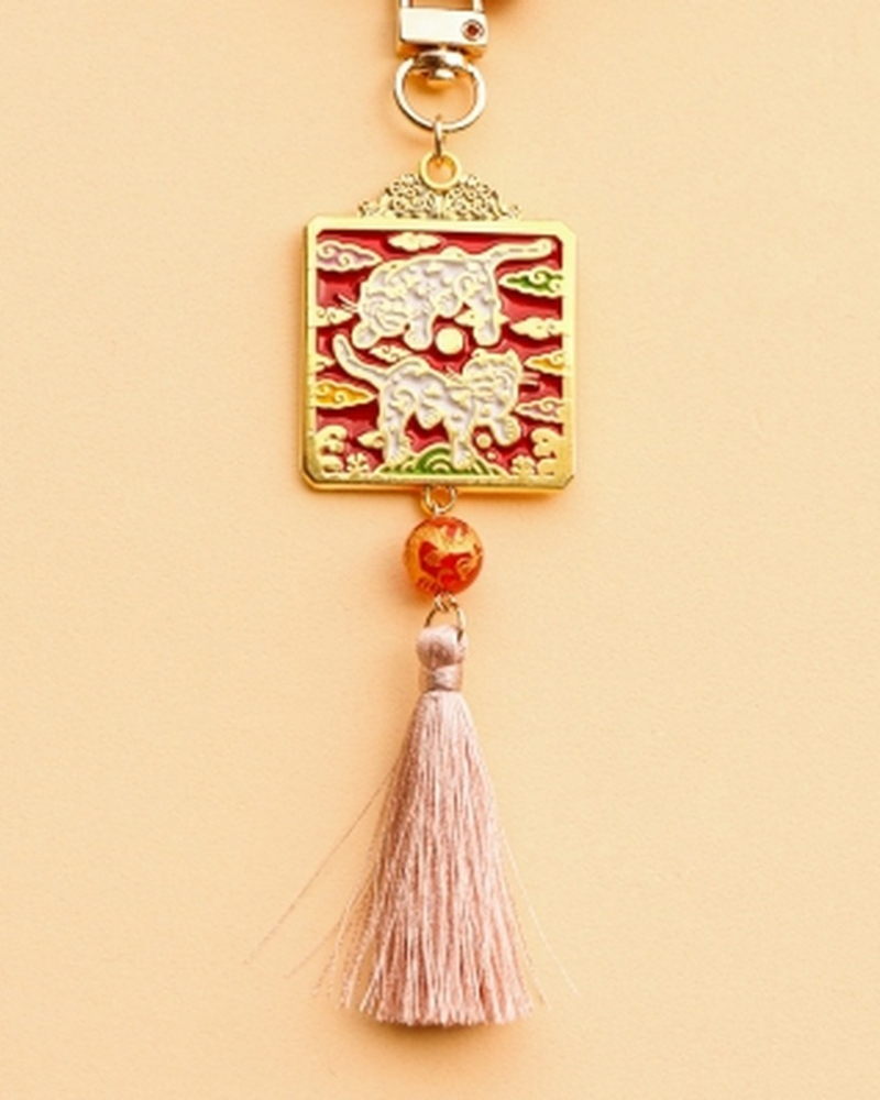 Traditional Tiger Chest Badge Norigae Keyring - K-Souvenir