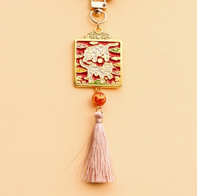 Traditional Tiger Chest Badge Norigae Keyring - K-Souvenir