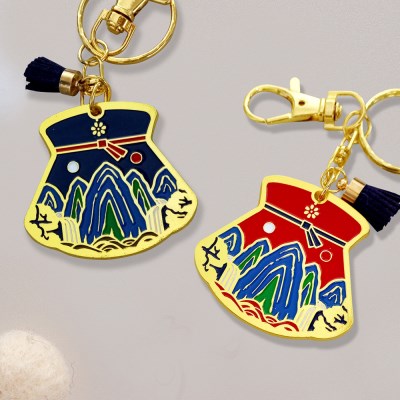 Alternative view of Korea Lucky Pouch Ilwolobongdo Metal Keyring