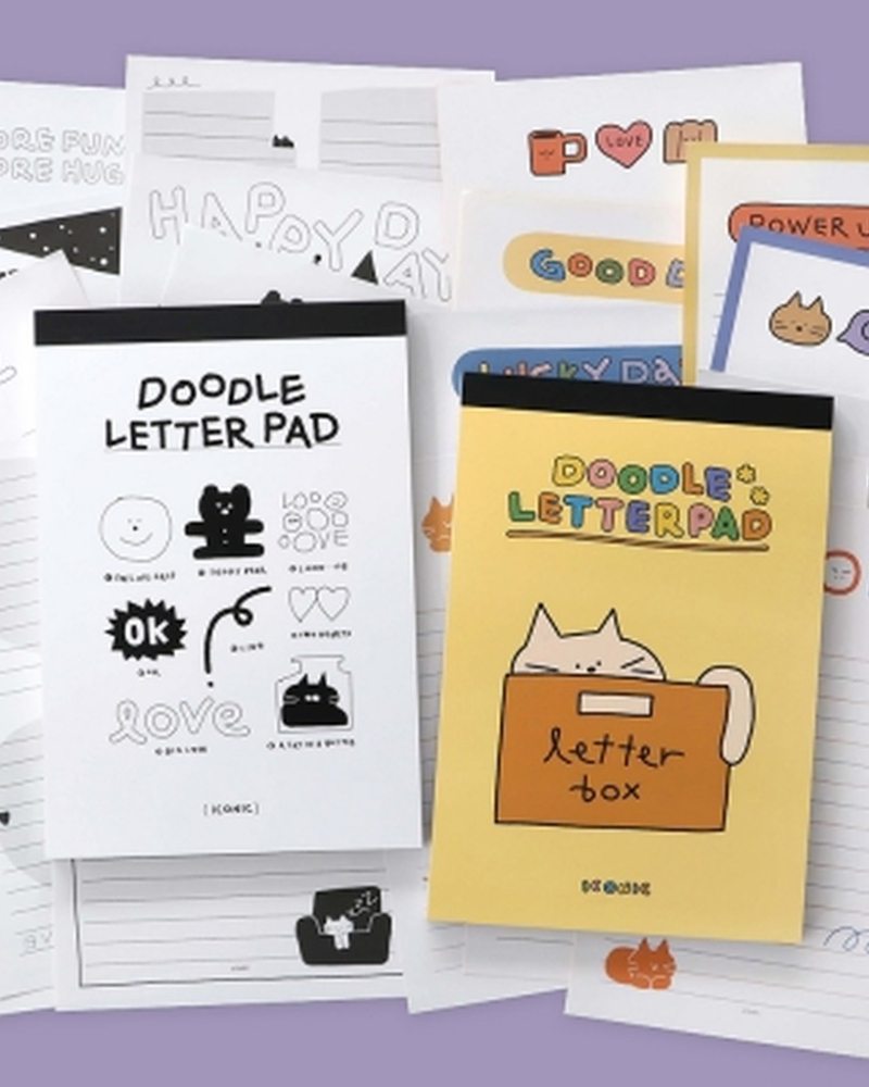 ICONIC Doodle Letter Pad (63 Sheets) Set - Memo Pads & Sticky Notes