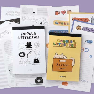 ICONIC Doodle Letter Pad (63 Sheets) Set - Memo Pads & Sticky Notes