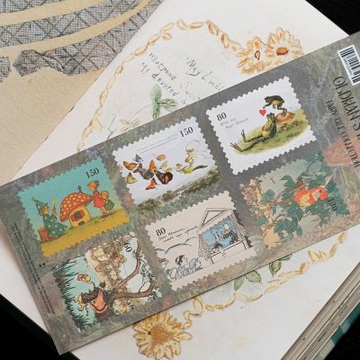 TWEEDYTWEEDY OLDMAN'S DRAWER – Fairy Tale Collection Postage Sticker - Office Supplies