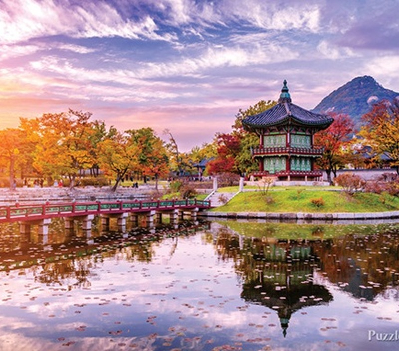Jigsaw Puzzle 1000 Pieces – Sunset at Hyangwonjeong with Autumn Foliage양 - Jigsaw Puzzle