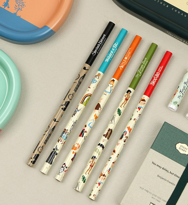 BOOKFRIENDS World Literature Pencil 5-Piece Set - Office Supplies - View 1